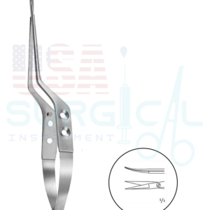 Micro Scissors, bayonet-shaped - YASARGIL - curved up