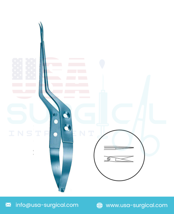 Micro Scissors, bayonet-shaped, TITANIUM - YASARGIL - ST