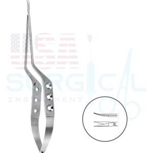 Micro Scissors, bayonet-shaped - YASARGIL - curved up