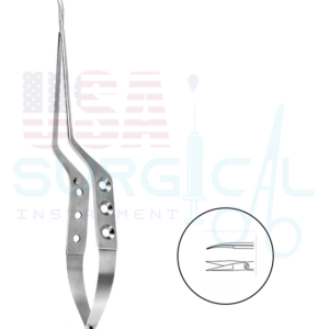 Micro Scissors, bayonet-shaped - YASARGIL - curved down