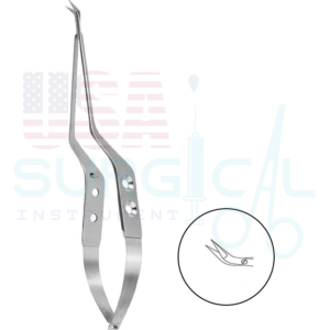 Micro Scissors, bayonet-shaped - NAGEL - curved to side