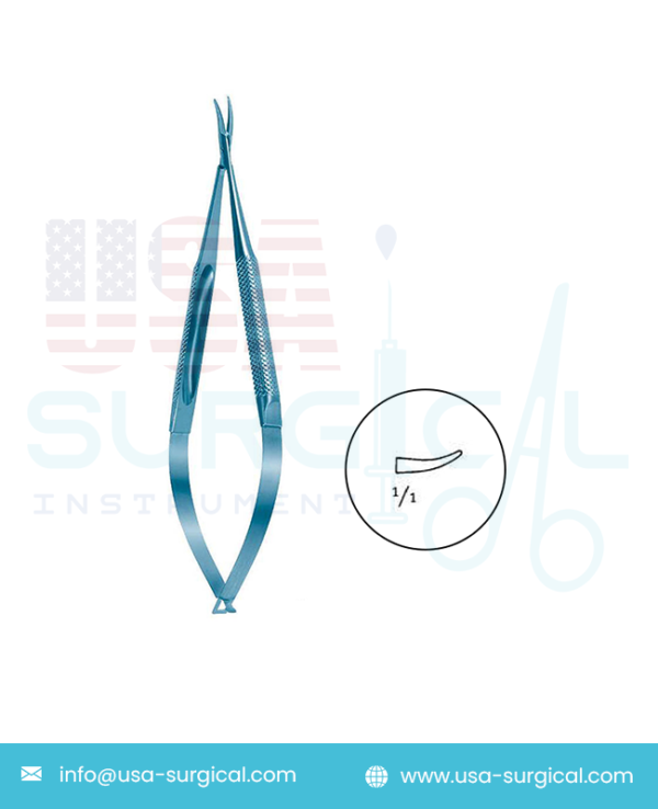 Micro Needle Holders, TITANIUM - ST without catch - Diamond Dust Coated