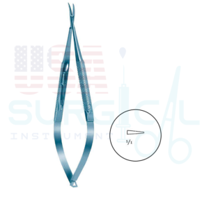 Micro Needle Holders, TITANIUM - ST with catch - Diamond Dust Coated