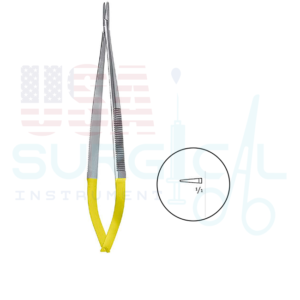 Micro Needle Holders - with tungsten carbide - JACOBSON - ST without catch,, with smooth Carbide Inserts