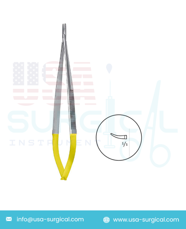 Micro Needle Holders - with tungsten carbide - CASTROVIEJO - CVD without catch, with smooth Carbide Inserts