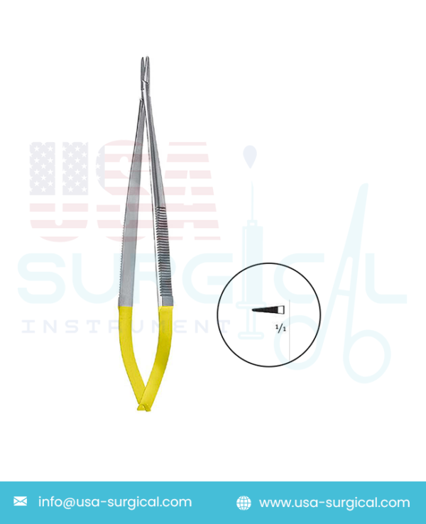 Micro Needle Holders - with tungsten carbide - CASTROVIEJO - ST without catch, with serrated Carbide Inserts