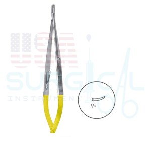 Micro Needle Holders, with Tungsten Carbide -JACOBSONS - CVD with catch, with smooth Carbide Inserts