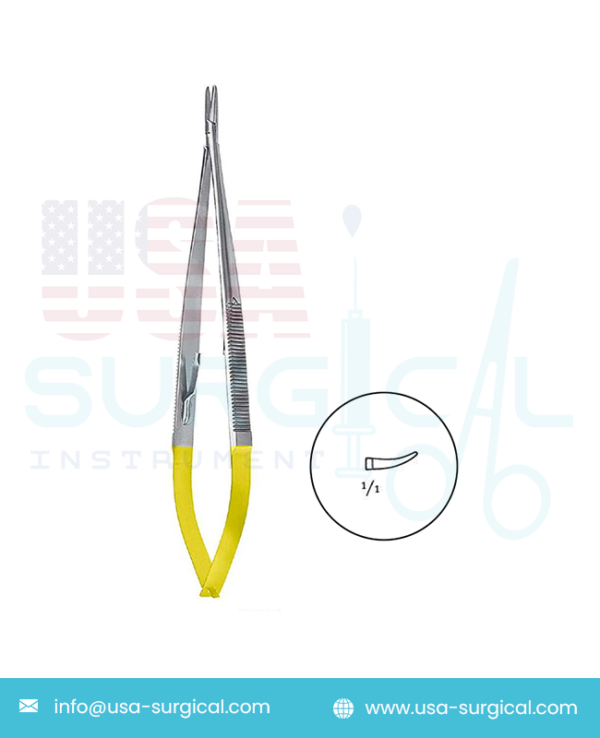 Micro Needle Holders, with Tungsten Carbide -JACOBSONS - CVD with catch, with smooth Carbide Inserts