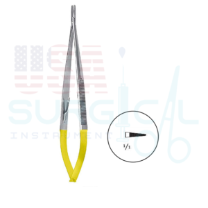 Micro Needle Holders, with Tungsten Carbide - ST with catch, with smooth Carbide Inserts