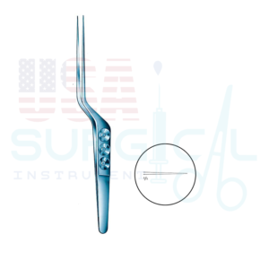 Micro Forceps, bayonet-shaped, TITANIUM - YASARGIL - Tips 0.6 mm - ST