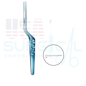 Micro Forceps, bayonet-shaped, TITANIUM - YASARGIL - Tips 0.9 mm - ST