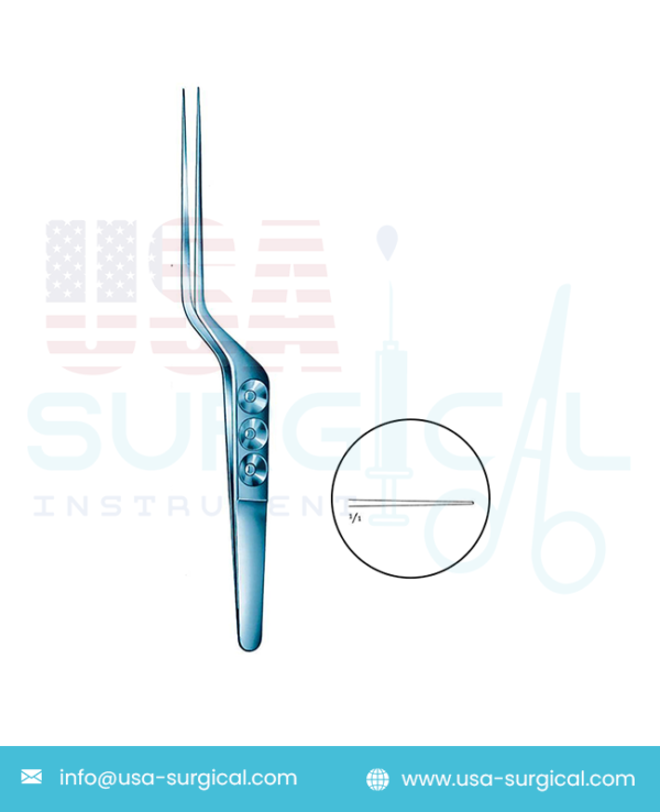 Micro Forceps, bayonet-shaped, TITANIUM - YASARGIL - Tips 0.9 mm - ST