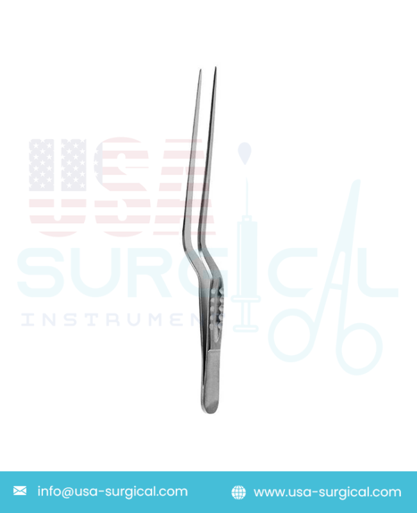 Micro Forceps, bayonet-shaped - 1 x 2 teeth