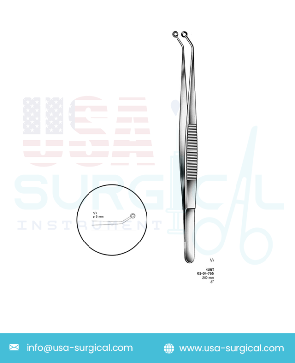 Tumor Grasping Forceps - HUNT - jaws flat, serrated