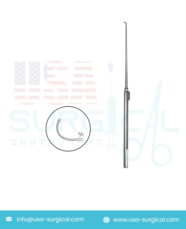 Ligature Guides, Nerve and Vessel Hooks - YASARGIL - Ligature guide, probe pointed