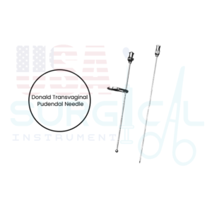 Gynaecology and Obstetrics Nerve Block Needles Donald Transvaginal Pudendal Nerve Block Needle And Guide, longitudinal finger ring fitted to guide