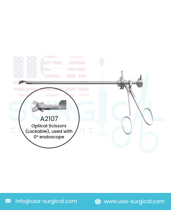 Urology Instruments Options - Optical Scissors (Lockable)