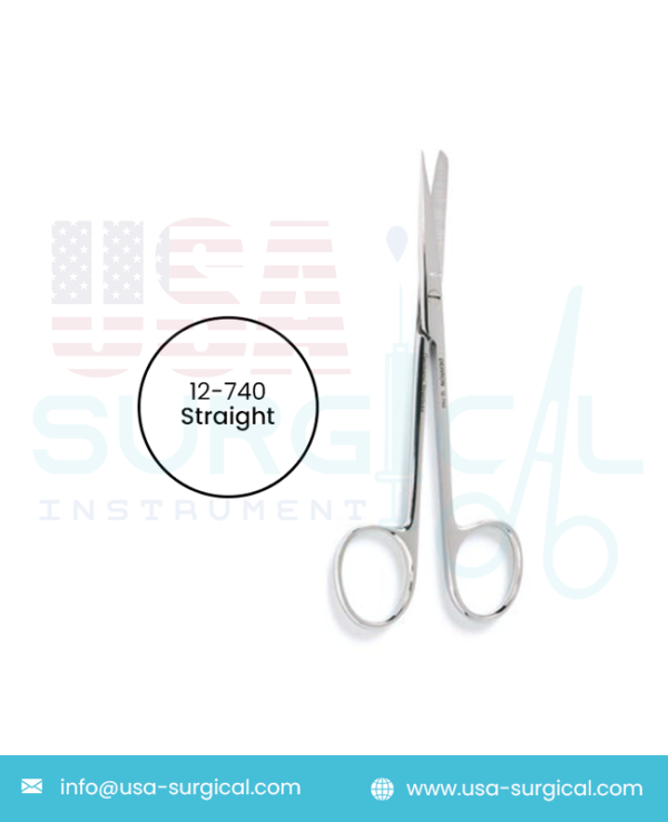 Plastic Surgery Scissors, straight, sharp-blunt tips