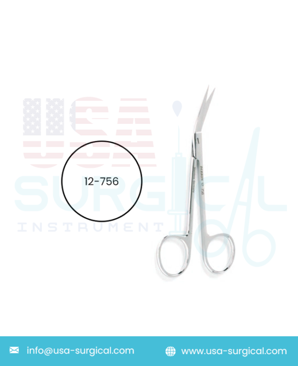 Plastic Surgery Scissors, straight, sharp-sharp tips, angled on side