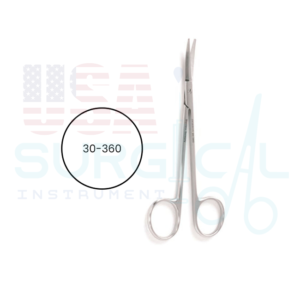 FOMON Saber-Back Scissors, slightly curved with semi-sharp outer edges for dissection