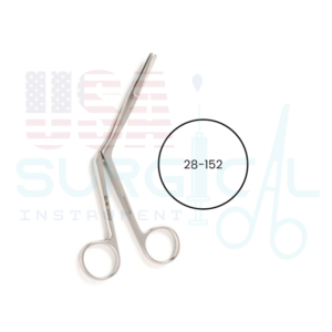 HEYMAN Nasal Scissors, angled on side, rounded blades