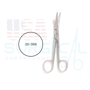 DERRON Saber-Back Rhytidectomy Scissors, curved with semi-sharp outer edges for dissection