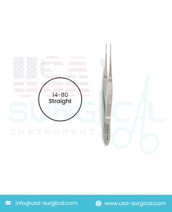 IRIS Dressing Forceps, serrated tips, straight