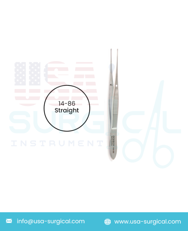 IRIS Tissue Forceps, 1 x 2 teeth, straight