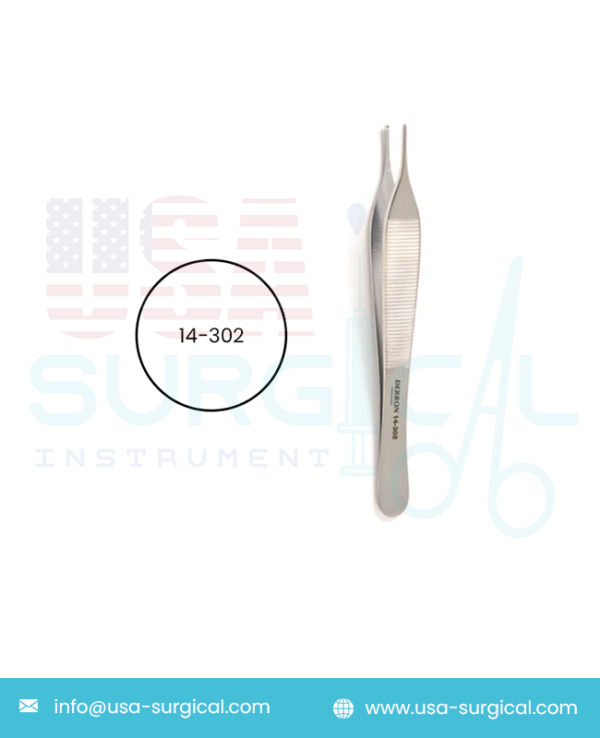 HUDSON Tissue Forceps, 1 x 2 teeth