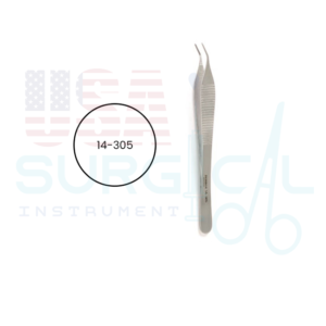 ADSON Dressing Forceps, serrated, delicate, angled