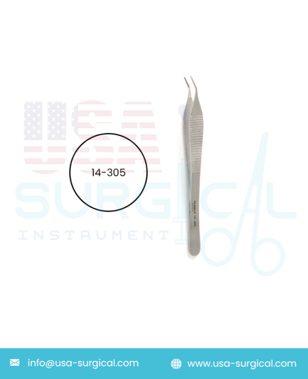 ADSON Dressing Forceps, serrated, delicate, angled