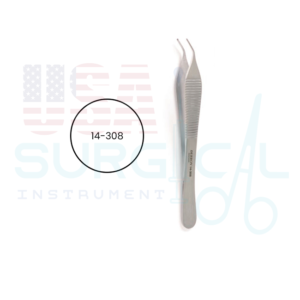 ADSON Tissue Forceps, 1 x 2 teeth, delicate, angled