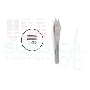 ADSON Tissue and Suture Forceps, 1 x 2 teeth with tying platform