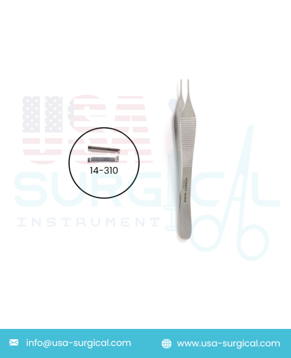 ADSON Tissue and Suture Forceps, 1 x 2 teeth with tying platform