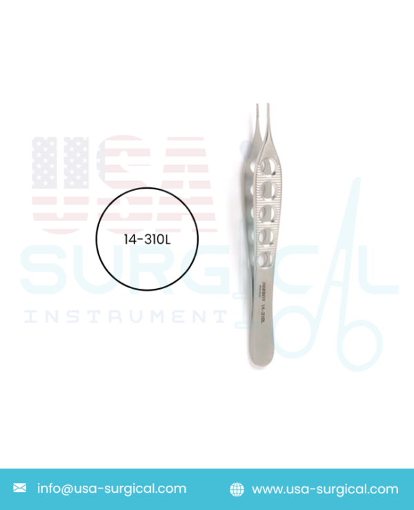 ADSON Tissue and Suture Forceps, 1 x 2 teeth with tying platform, lightweight