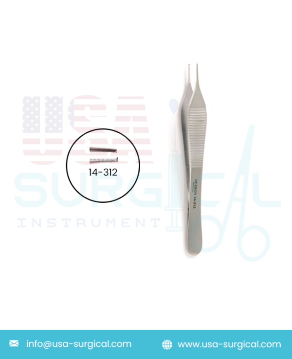 ADSON Tissue Forceps, 1 x 2 teeth and cross serrated, delicate