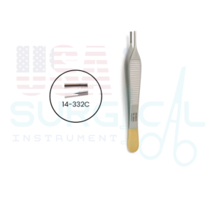 BROWN-ADSON Tissue Forceps, 7 x 7 side grasping teeth, carbide