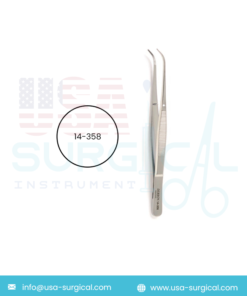 SEMKIN Dressing Forceps, curved, serrated