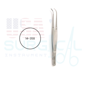 SEMKIN Dressing Forceps, curved, serrated