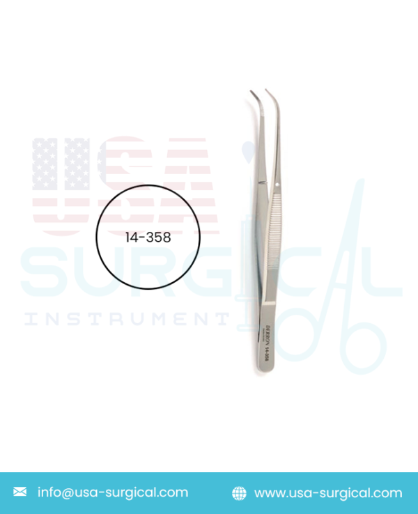 SEMKIN Dressing Forceps, curved, serrated