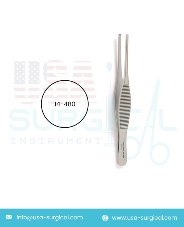 HEANEY Tissue Forceps, 2 x 3 teeth and cross serrated tips