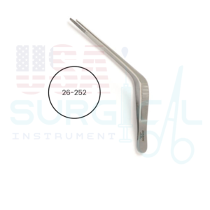 WILDE Ear Dressing Forceps, angular, serrated