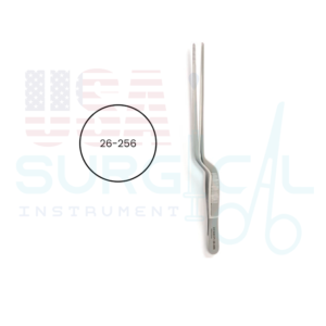 JANSEN Ear Forceps, bayonet shape, serrated