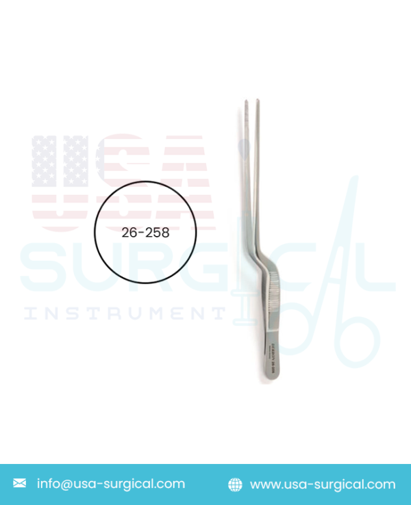 ADSON Ear Forceps, bayonet shape, serrated tips