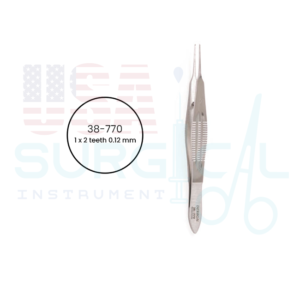 CASTROVIEJO Suturing Forceps, 1 x 2 teeth, with tying platform