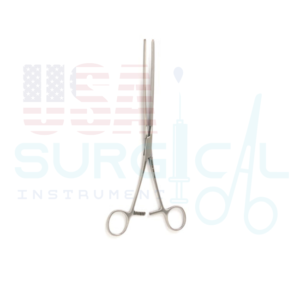 KOCHER Intestinal Forceps, straight, longitudinal serrations