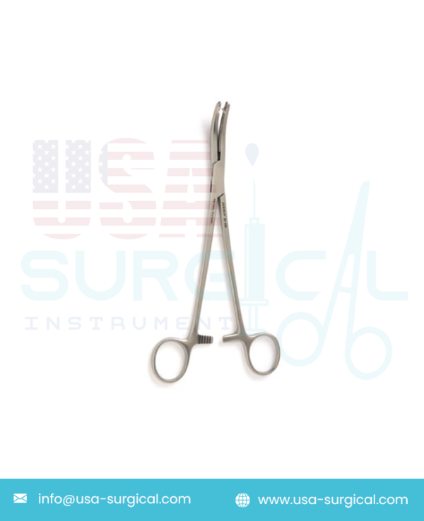 HEANEY Hysterectomy Forceps, heavy pattern, single tooth, curved