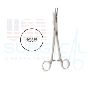 HEANEY-BALLENTINE Hysterectomy Forceps, longitudinal serrations single tooth, curved