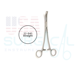 BALLENTINE Hysterectomy Forceps, longitudinal serrations, single tooth, straight