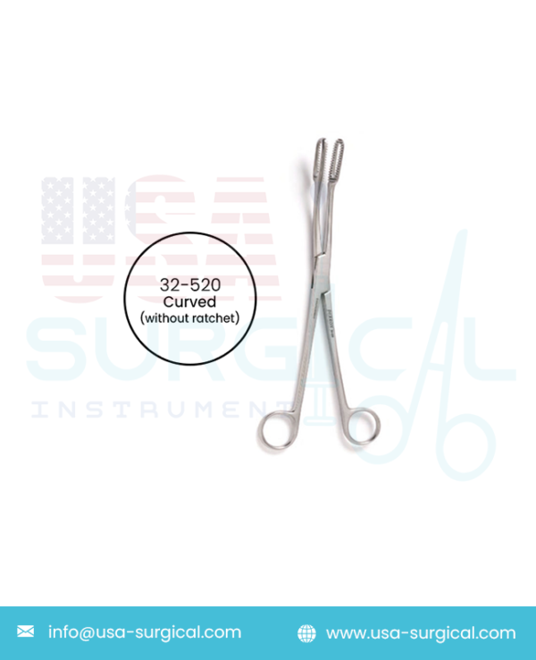 JAVERTS Polyp Forceps, curved, flat serrated jaws, without ratchet